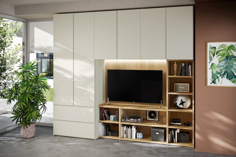 Armadio con libreria incorporata Y104