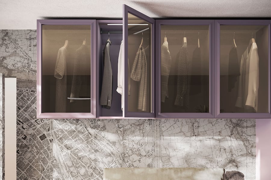 Cameretta a ponte per ragazzi con letto a una piazza e mezzo