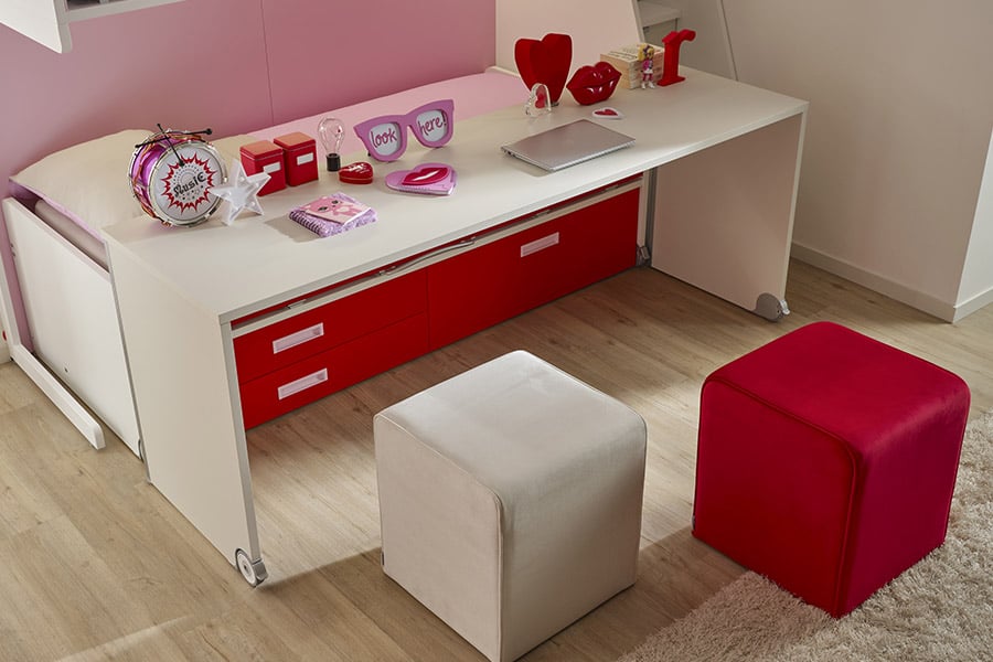 Letto Estraibile Letto Con Scrivania Sotto Cameretta Scrivania