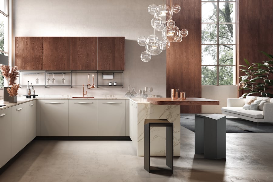 Come creare cucina open space Moon