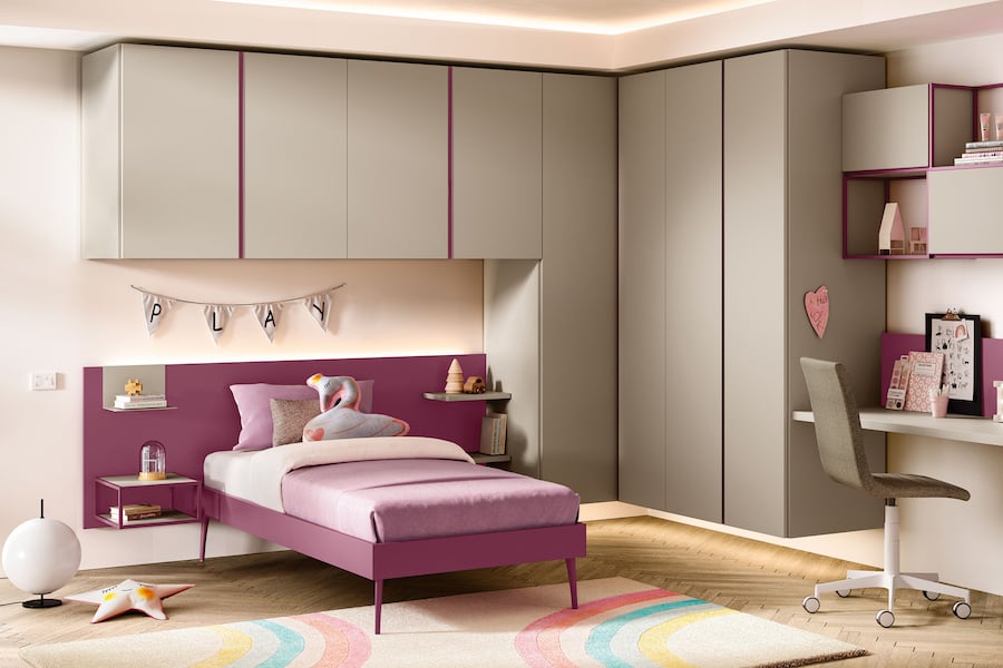 Come progettare cameretta bimba completa K116