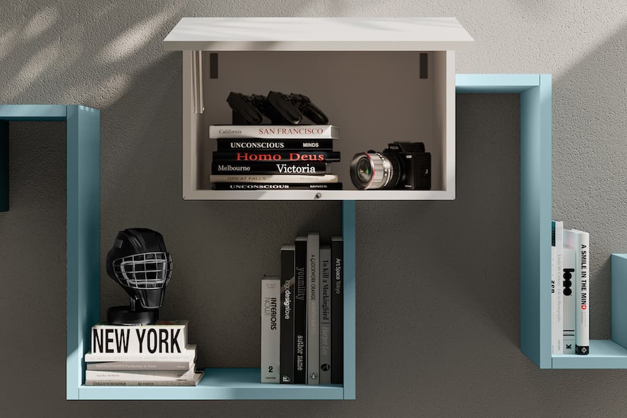 Creare una composizione con cubi e mensole