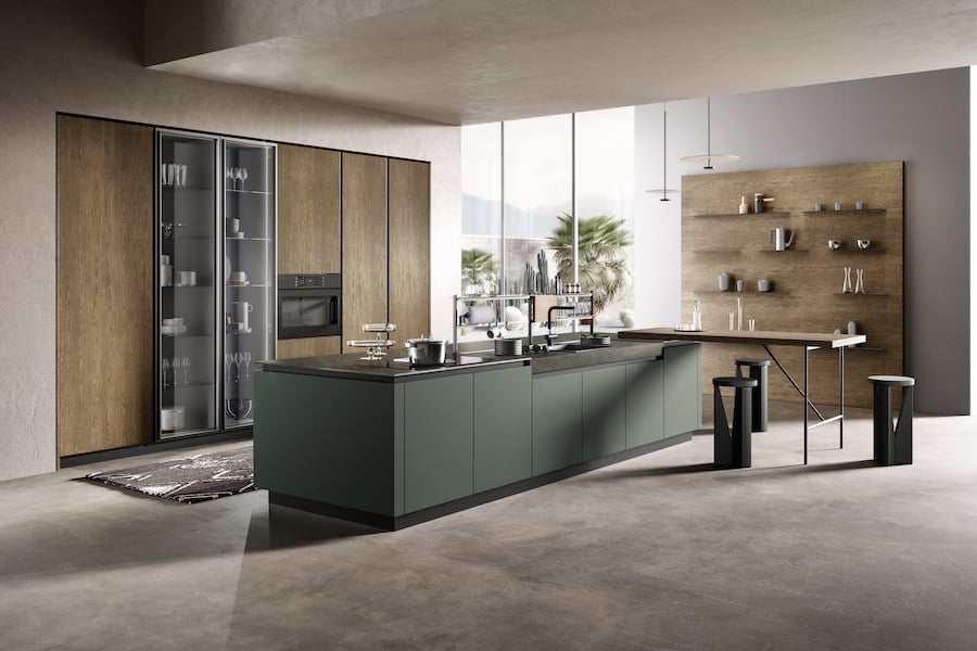 Cucina effetto legno Moretti Compact Venere