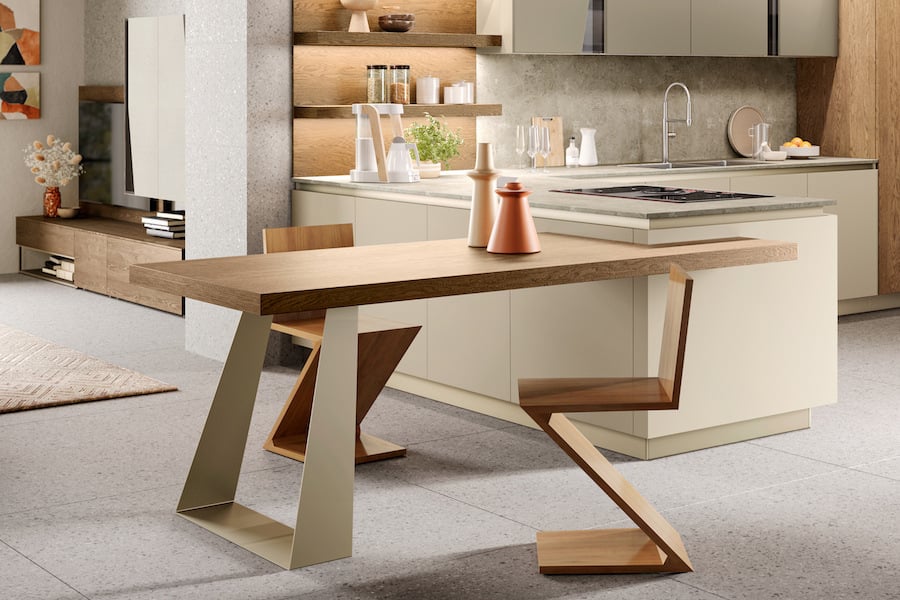 Cucina Venere effetto legno Moretti Compact