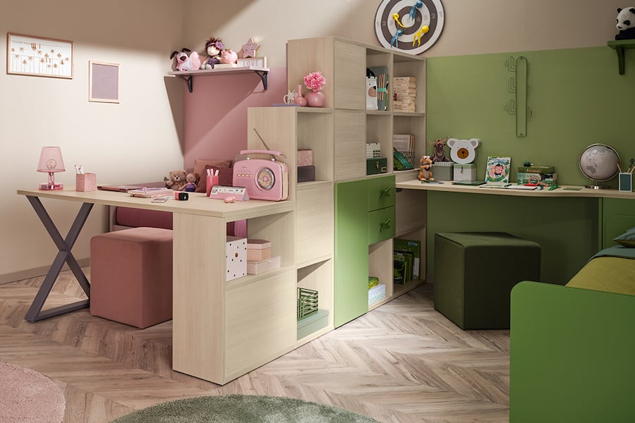 Decorazioni camerette ispirazioni geometrie separare ambienti
