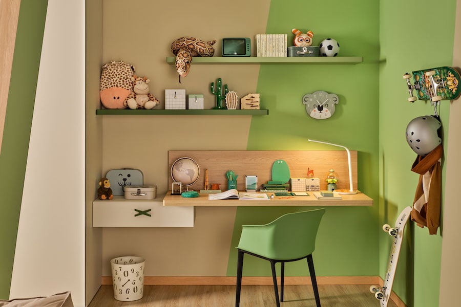 Decorazioni camerette ispirazioni pareti geometriche
