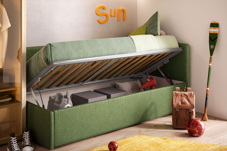 Divano letto con contenitore