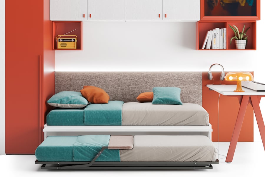 Divano letto con seconda rete estraibile