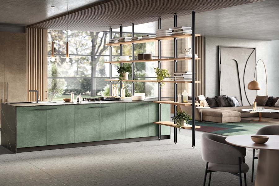 Idee arredare sala cucina a vista College Moretti Compact Cucine 4