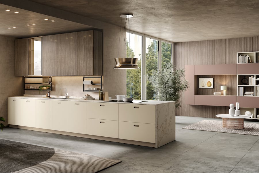 Idee arredare sala cucina a vista College Moretti Compact Cucine 5