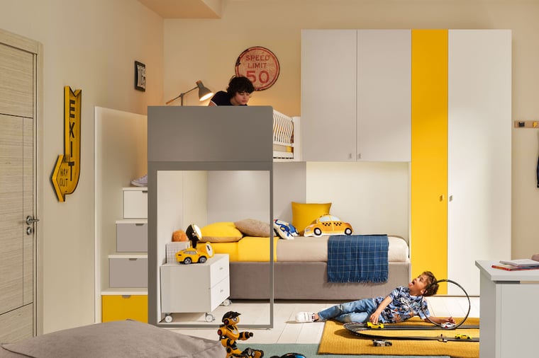Cameretta a soppalco di design Moretti Compact Camerette