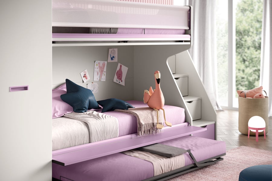 Letto a castello con 3 letti K103