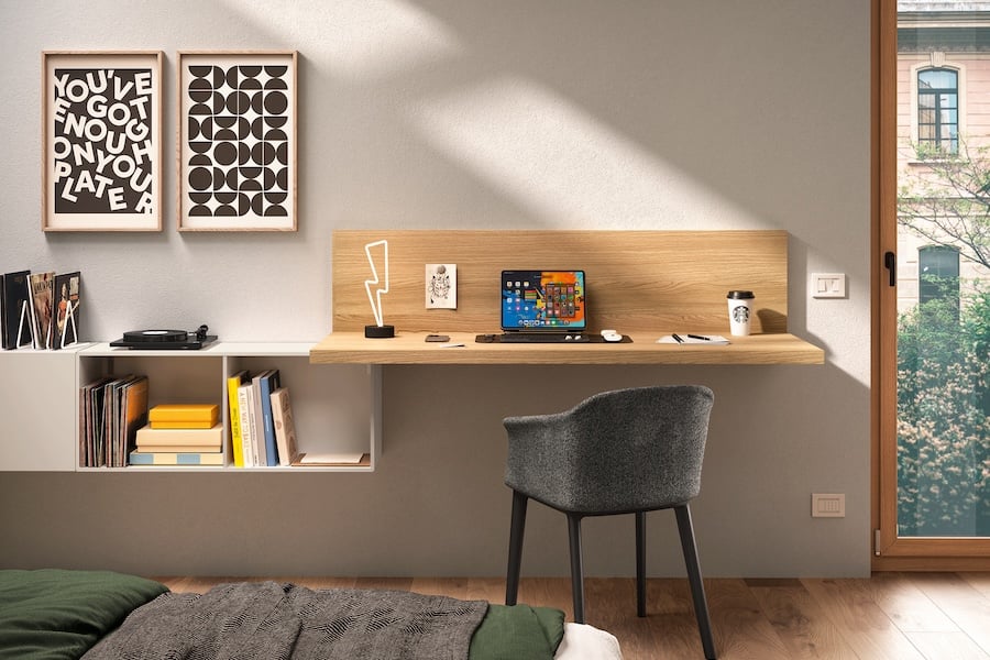 Wallbox a giorno e con ante per una cameretta sempre in ordine