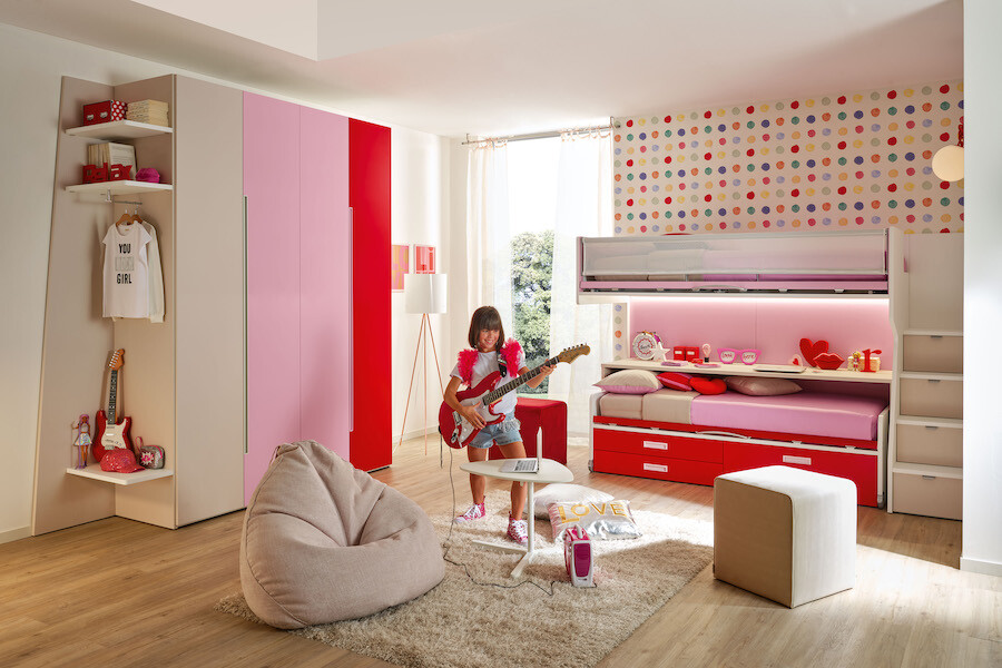 Organizzare pulizie quotidiane cameretta KC508 Moretti Compact