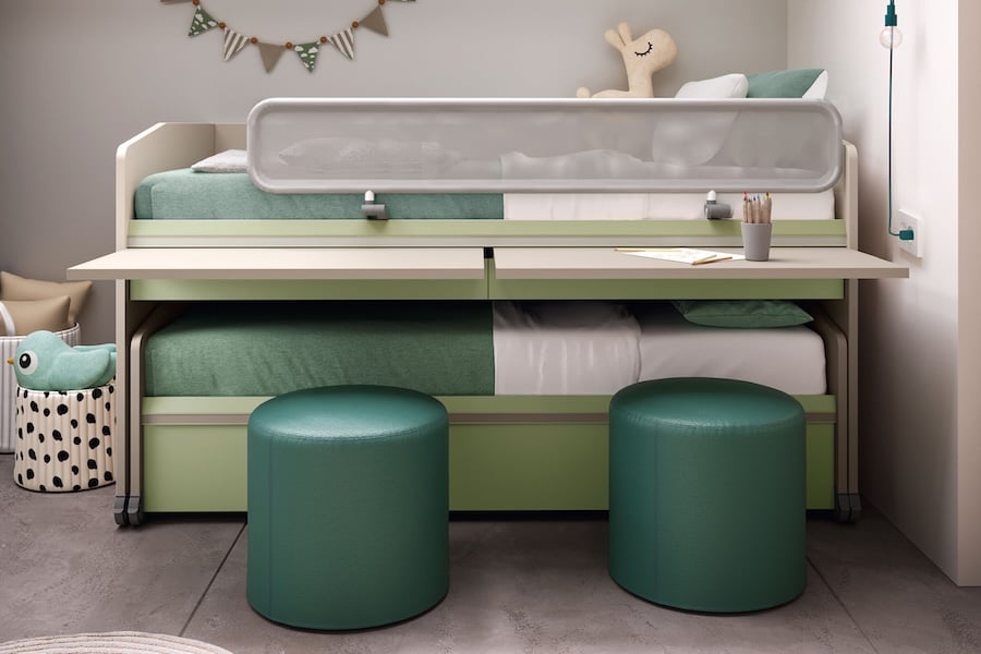 Soluzioni camerette piccole salvaspazio funzionali K124
